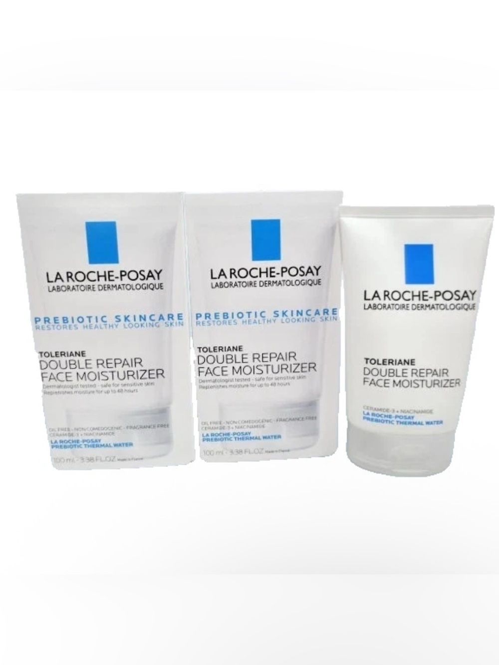 La Roche Posay Toleriane Double Repair Face Moisturizer 3.38 oz Exp 10/2026 2 Pk